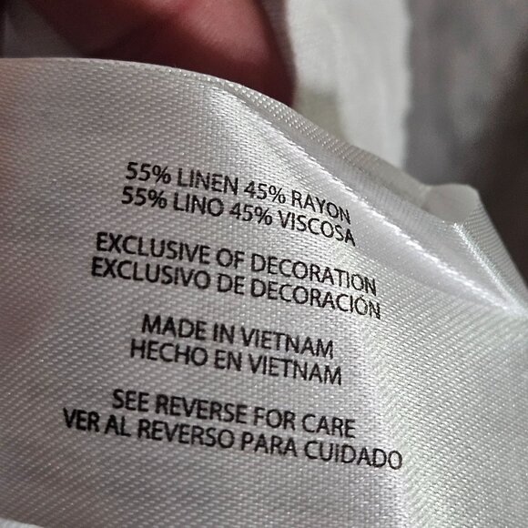 New Gap Women's Bright White Button-Up Shirt S Linen blend Capsule Beach top - Picture 13 of 15